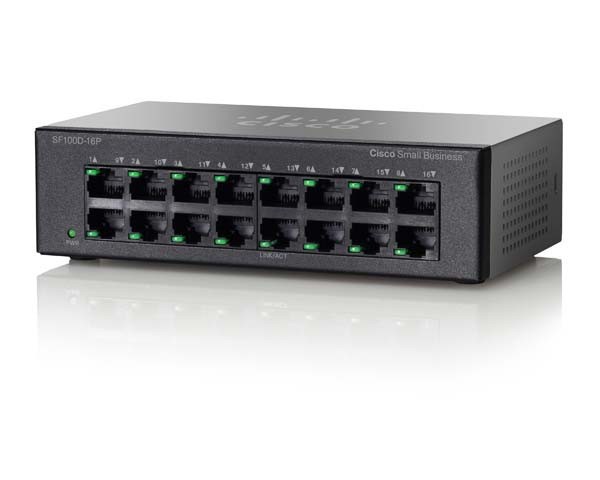 Switch PoE Cisco SF100D-16P-EU 8PoE